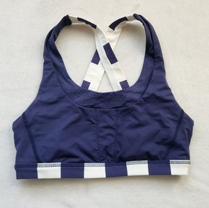 Lululemon Stuff Your Bra II - Navy/Cream - Size 8